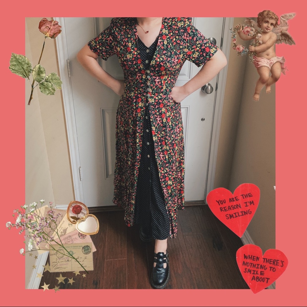 Vintage J.B.S Floral Dress 🌹✨